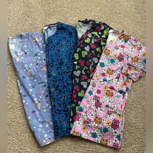 Printed Scrub Tops Bundle